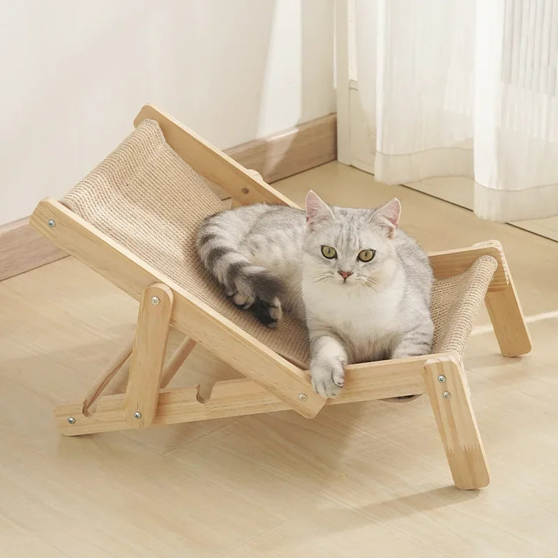 Cat Sisal Lounge Chair Detachable Adjustable Comfortable Beach Chair Lifting Bed Elevated Bed Cat Grab Board Easy To Install