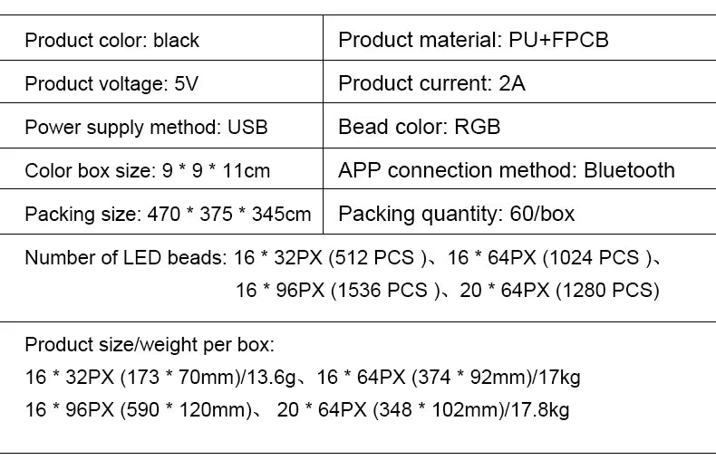 LED Matrix Pixel Panel USB 5V Flexible Addressable RGB Pattern Graffiti Scrolling Text Animation Display Car Shop Bluetooth APP