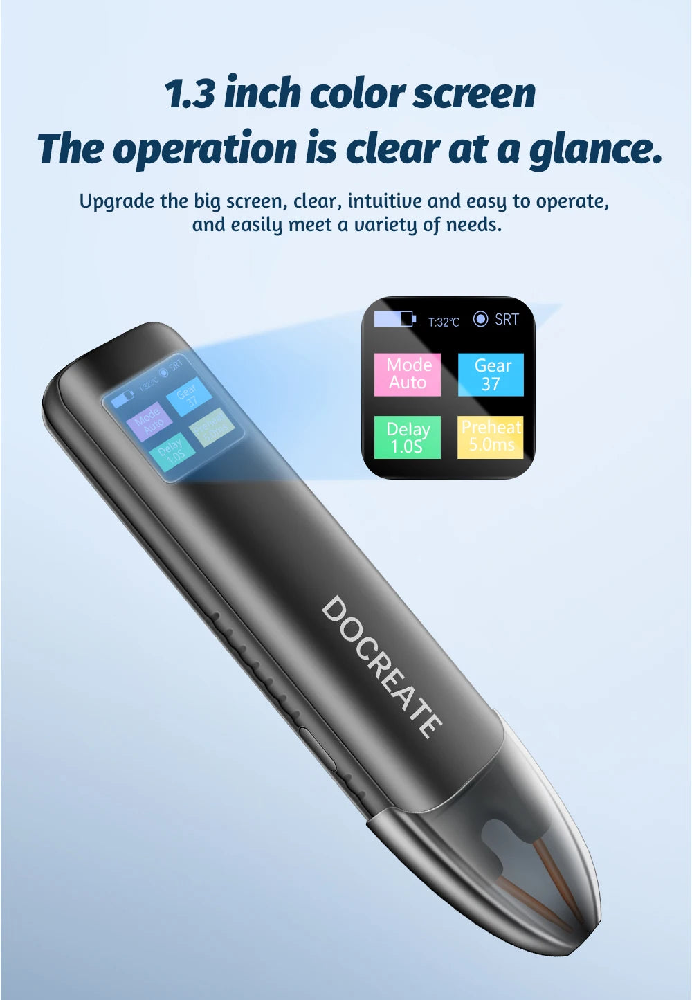 Docreate-757 Color screen portable handheld small spot welder 18650 mobile phone lithium battery nickel plate collision welding