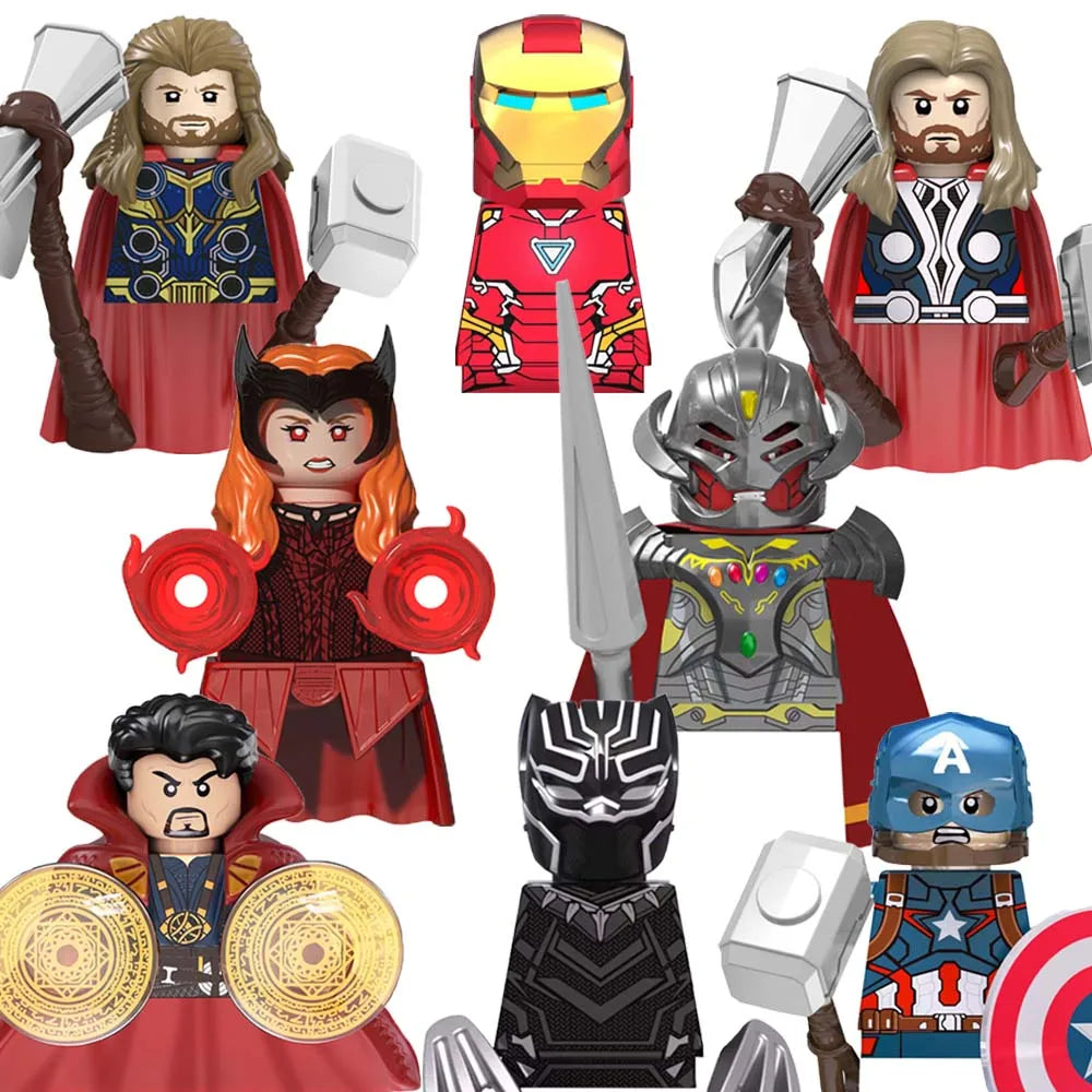 TV6208 MOC Moon Knight Cartoon Model Bricks Mini Action Figures Compatible Puzzle Building Blocks Toys Children's Birthday Gifts