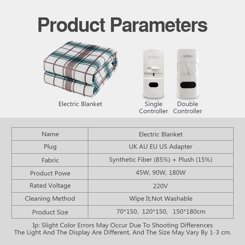 110/220V Electric Blanket Thicker Heaters Home Bed Sheet Thermal Mat 3 Size Winter Home Thermostat Double Body Warmer Pads