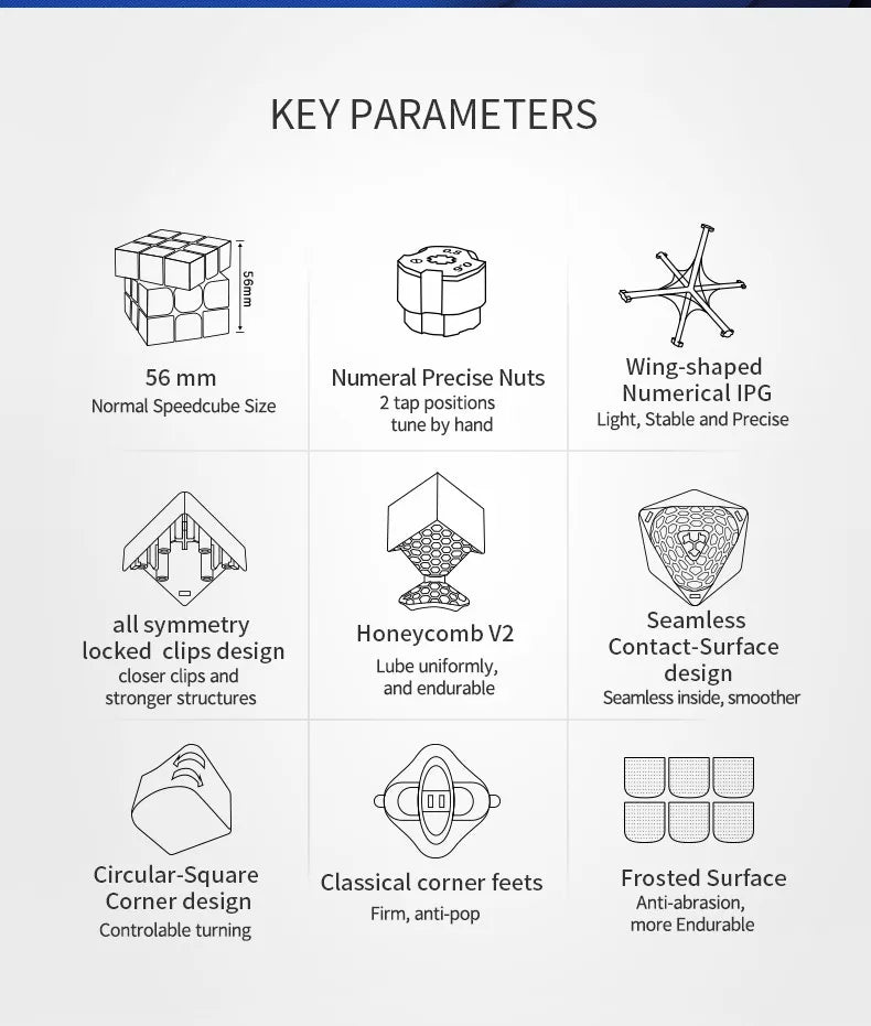 GAN 356 RS Speed Cube Stickerless 3x3 Speedcube 3x3x3 Professional Magic Cube Puzzle Toys for Children GAN Cubes