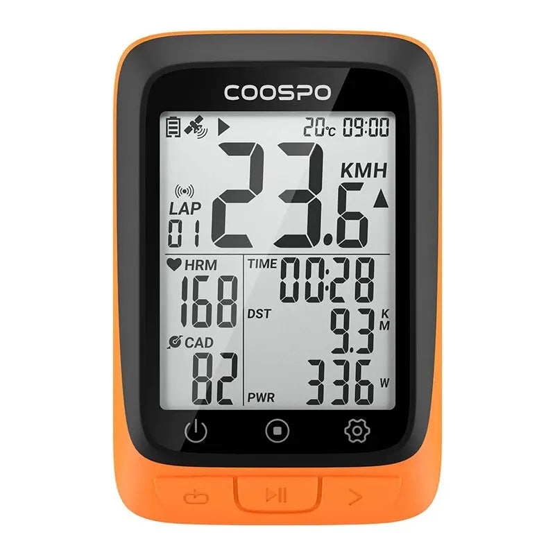 COOSPO BC26/BC107 Bike Computer GPS Wireless Bicycle Cycling Odometer Speedometer 2.4"FSTN Bluetooth5.0 ANT+ Waterproof GPS BDS
