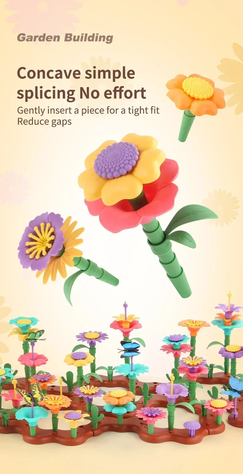 Grow Their Imagination with STEM Educational Flower Garden Building Toy - Perfect Gift for 3-7 Year Old Boys & Girls!