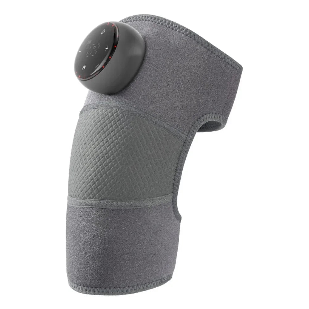 Deep Muscle Relief Electric Knee Massager Breathable 5 Temp Levels Cordless Heated Knee Brace 3 Modes