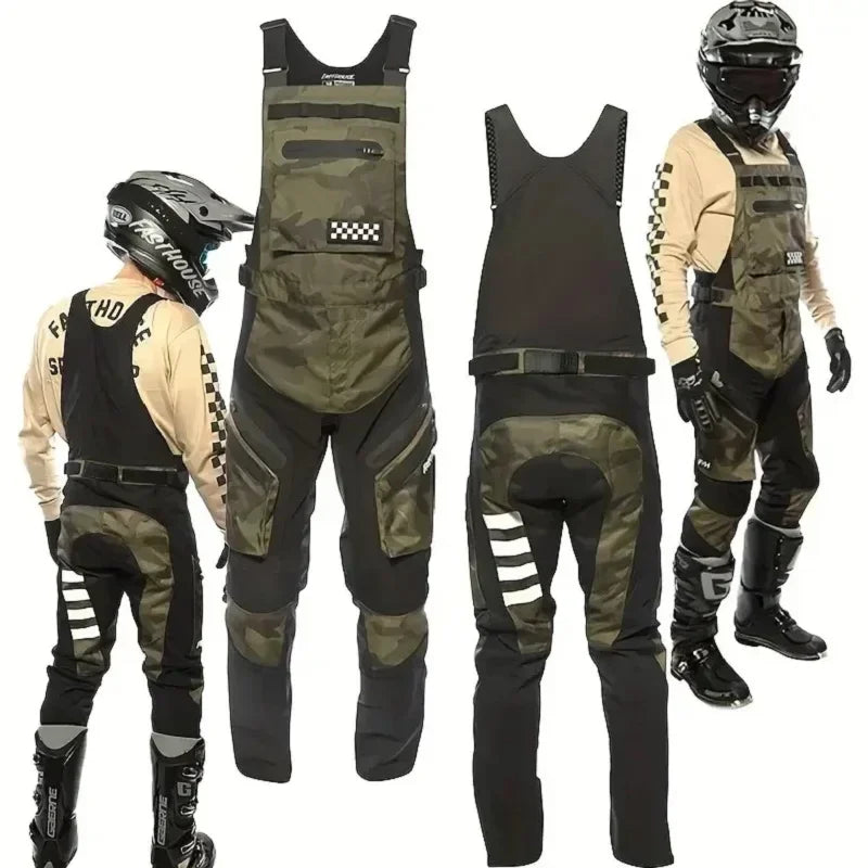 New Motorcycle Racing Strap Pants Motorall Motocross Racing Gear Set Pants/Full Set Combo MX Racing Kit black