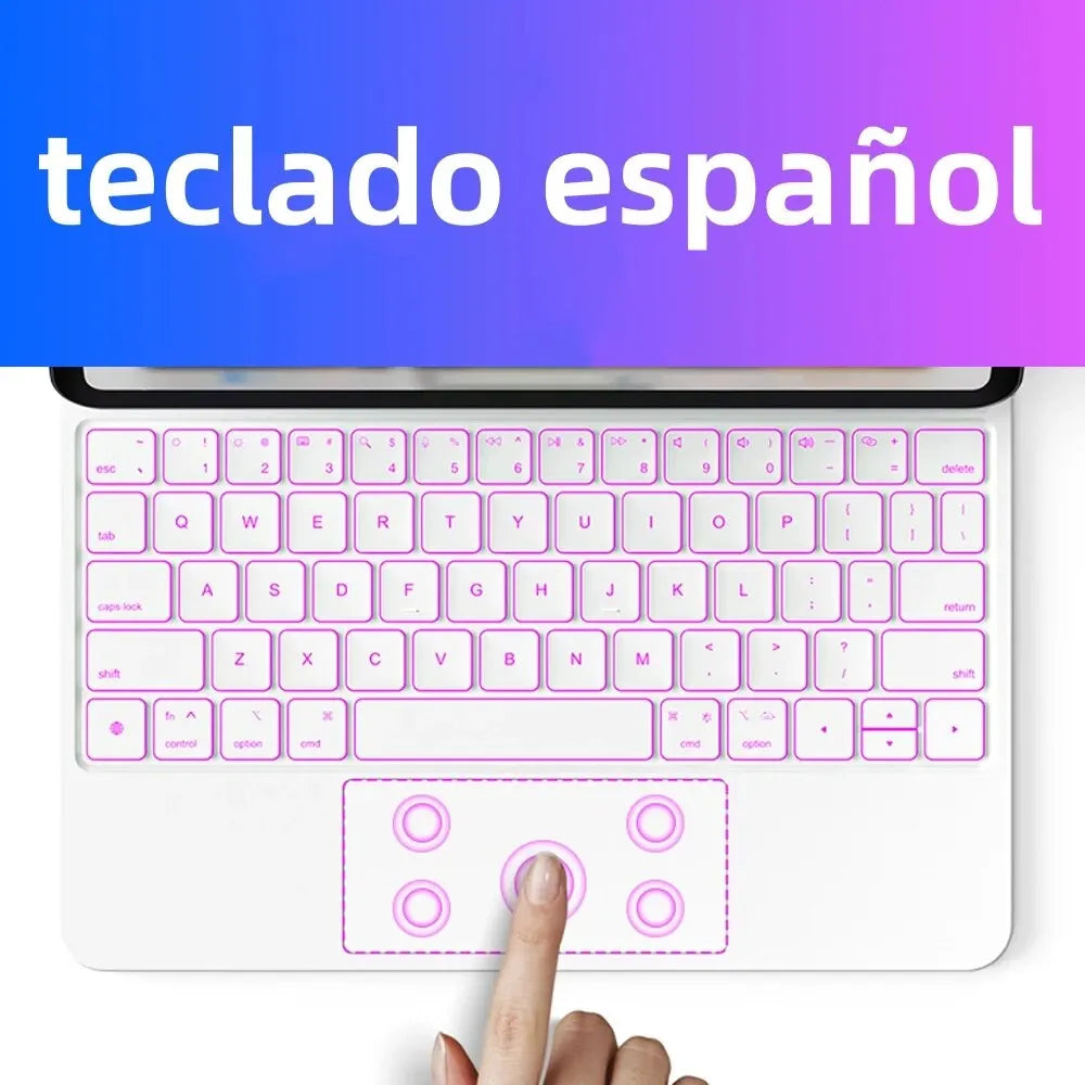 Magic Keyboard for iPad Air 6 2024 Case for iPad Pro 13 Inch Pro 11 2024 for iPad Pro 12.9 Air 5 Air 4 10.9 with LCD Display