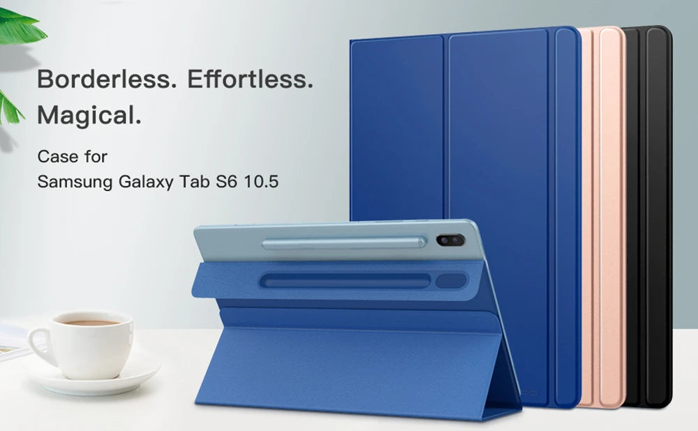 Case For Samsung Galaxy Tab S6,Ultra Thin Magnetic Stand Cover With Pencil Holder For Galaxy Tab S6 Anti-Fall Smart Case