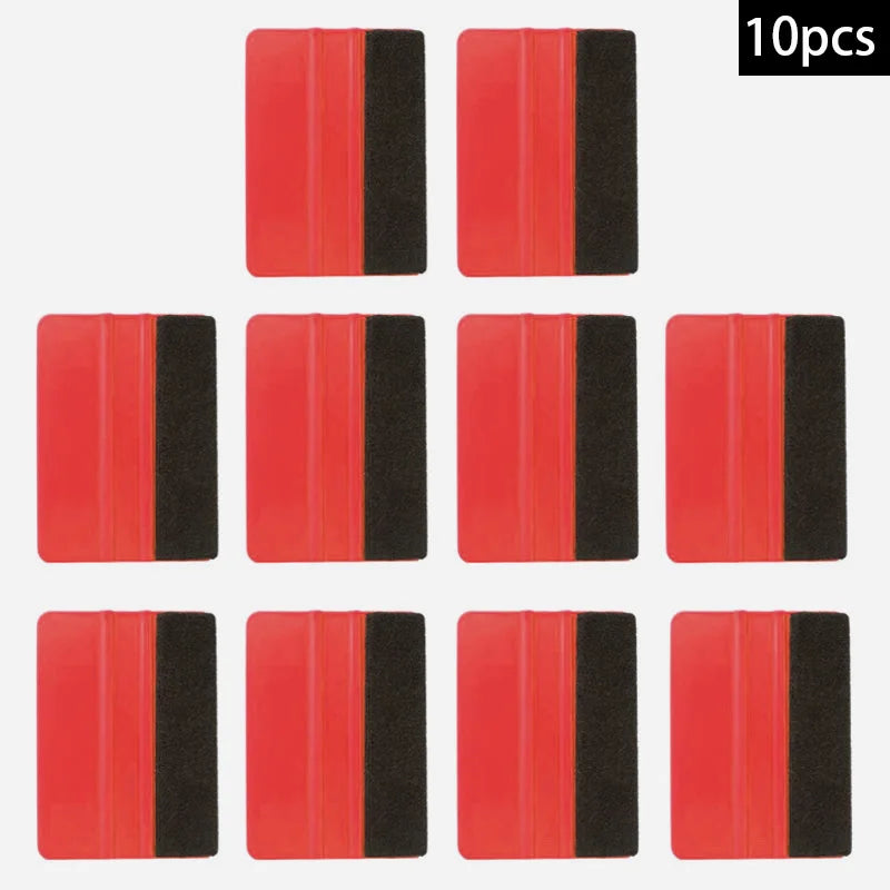 10pcs Car Stickers Film Install Squeegee Vinyl Carbon Fiber Scraper with Felt Squeegee Tool Film Wrapping Car Wrap Tools
