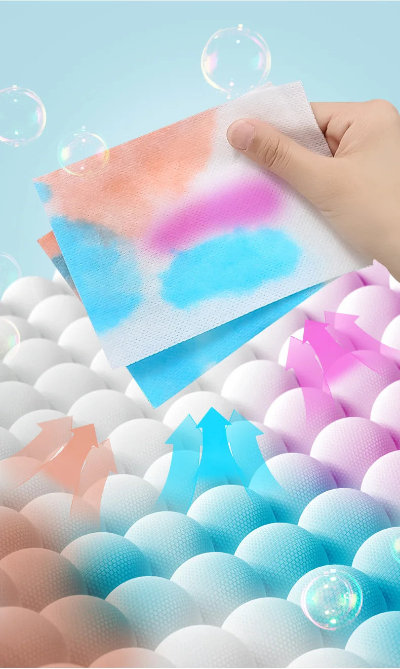 50 PCS/Bag Laundry Tablets Laundry Paper Anti-Staining Clothes Sheets Anti-String Mixing Color Absorption Washing Accessories