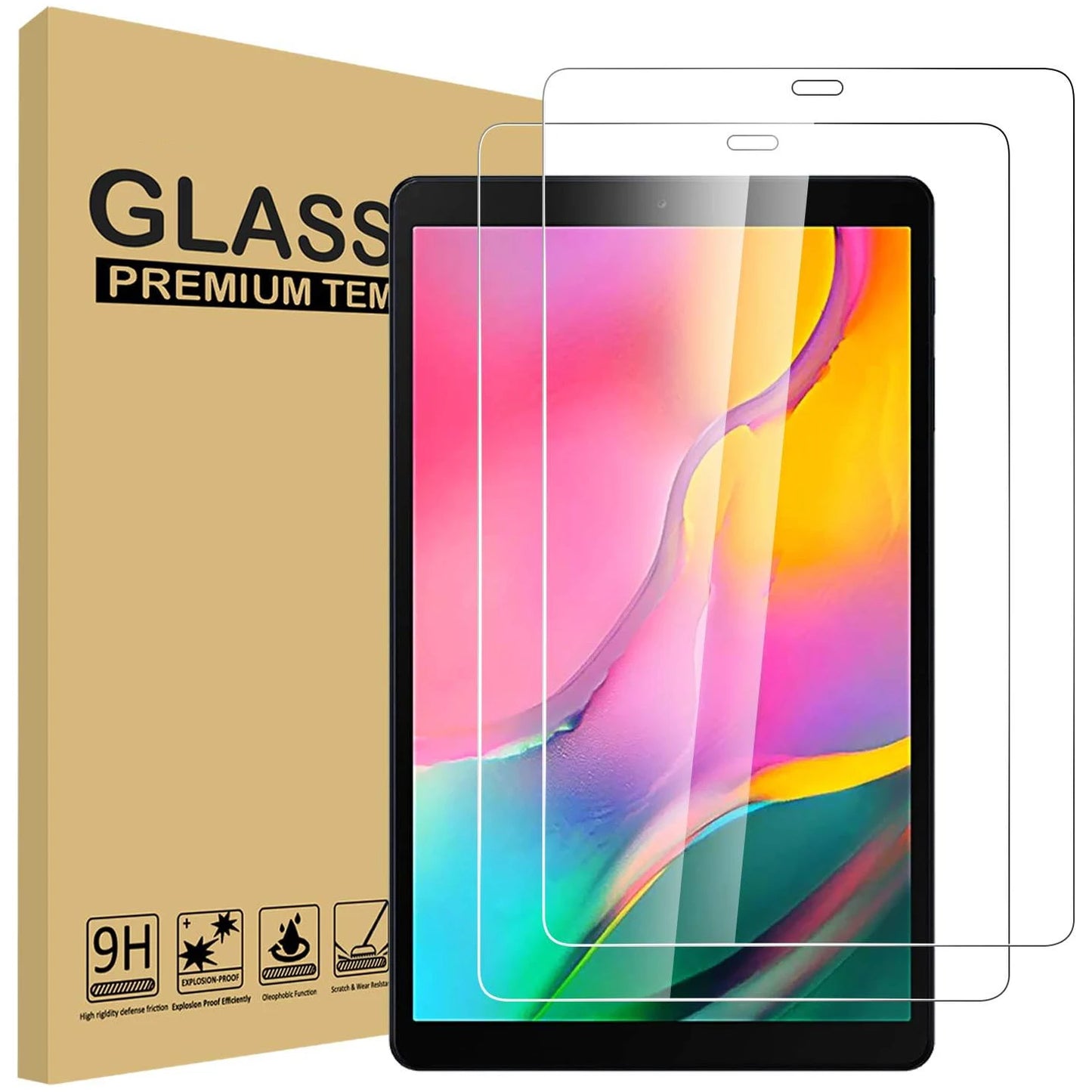 2pcs 9H Tempered Glass Screen Protector For Samsung Galaxy Tab S7 S8 S9 FE Plus 12.4'' 11.0 S5E A7 S6 Lite Tab A 10.1 A8 A9 Plus