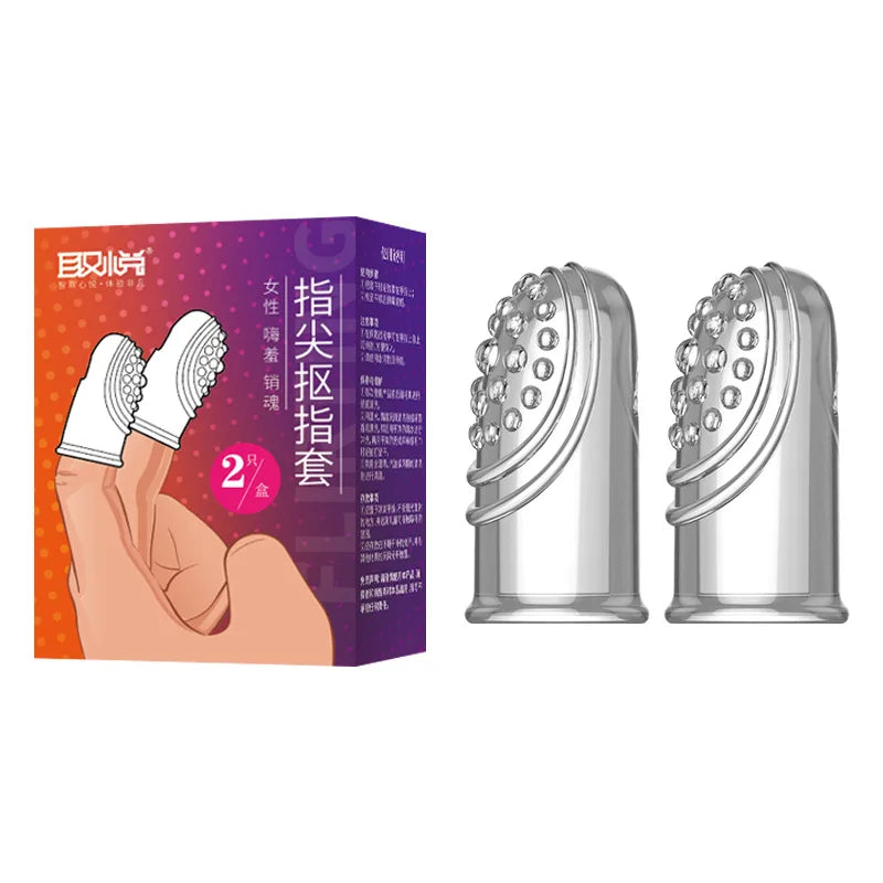Silicone Finger Sleeve No Vibrators G Spot Orgasm Massage Clitoris Stimulator Masturbators Anal Sex Toys For Woman beginner