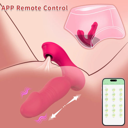 Push Suck Vibrator APP Suck Vibrator for clitoral G-spot stimulation Adult Sex Toys , Ideal for couples who want to flirt