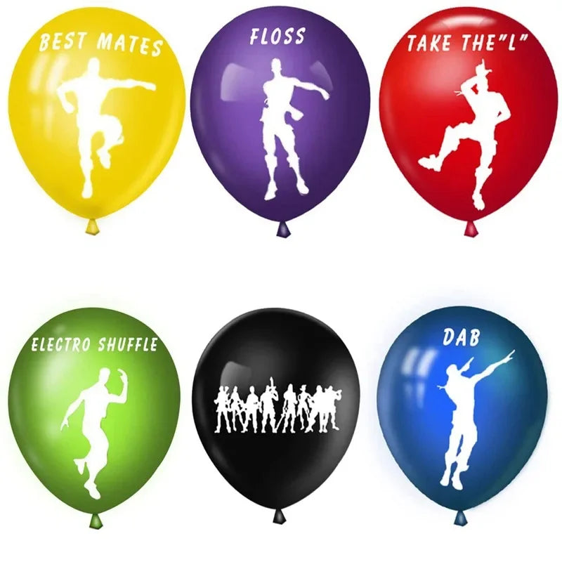 6pcs 10pcs Fortnition Latex Balloon Set Game Party Balloon Combination Children's Birthday Toy Party Decoration