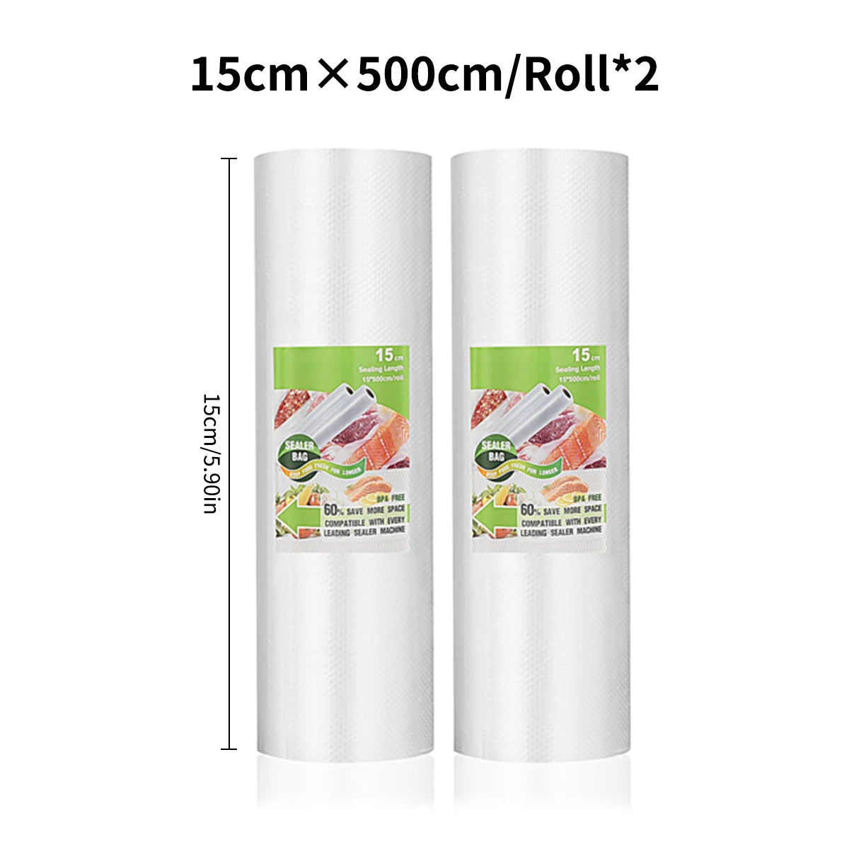 vacuum bags for food Vacuum Sealer bag Food Fresh Long Keeping 12+15+20+25+30cm*500cm Rolls/Lot bags for vacuum packer
