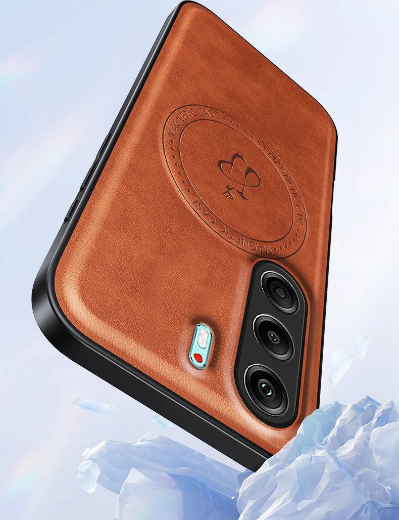 For Tecno Camon 40 Pro 4G 5G Magnetic Wireless Charging Leather Phone Case Shockproof Silicone Lens Protect Cover Cases Bracket