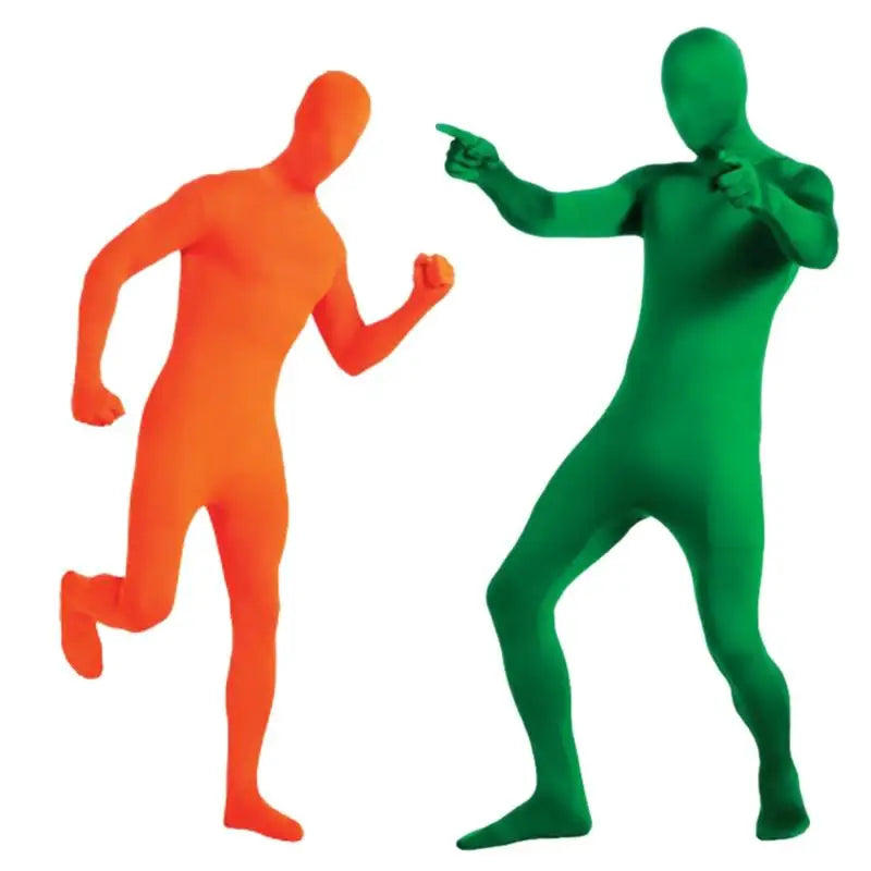 Spandex Stretch Full Jumpsuit for Men and Women,Black Zentai Suit,Halloween Carnival Skin Tight Suit,Disappearing Man Cosplay