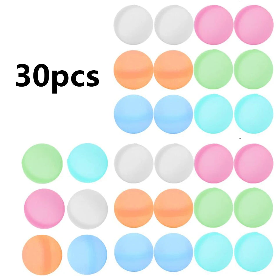 1-60P New Reusable Water Balloons Refillable Water Balloon Quick Fill Self Sealing Water Bomb Splash Balls  Swimming Pool