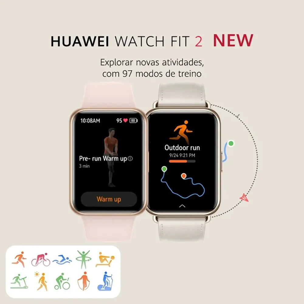 HUAWEI WATCH FIT 2 Smartwatch 1.74 Inch AMOLED Display Bluetooth Calling Display Heart Rate Monitoring Men Women Sports Bracelet