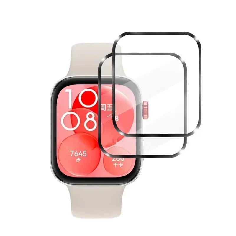 Screen Protector for Huawei Watch Fit 3 3D Curved Screen Protector for Huawei Watch Fit3 Ultra-HD Full Coverage Protective Film