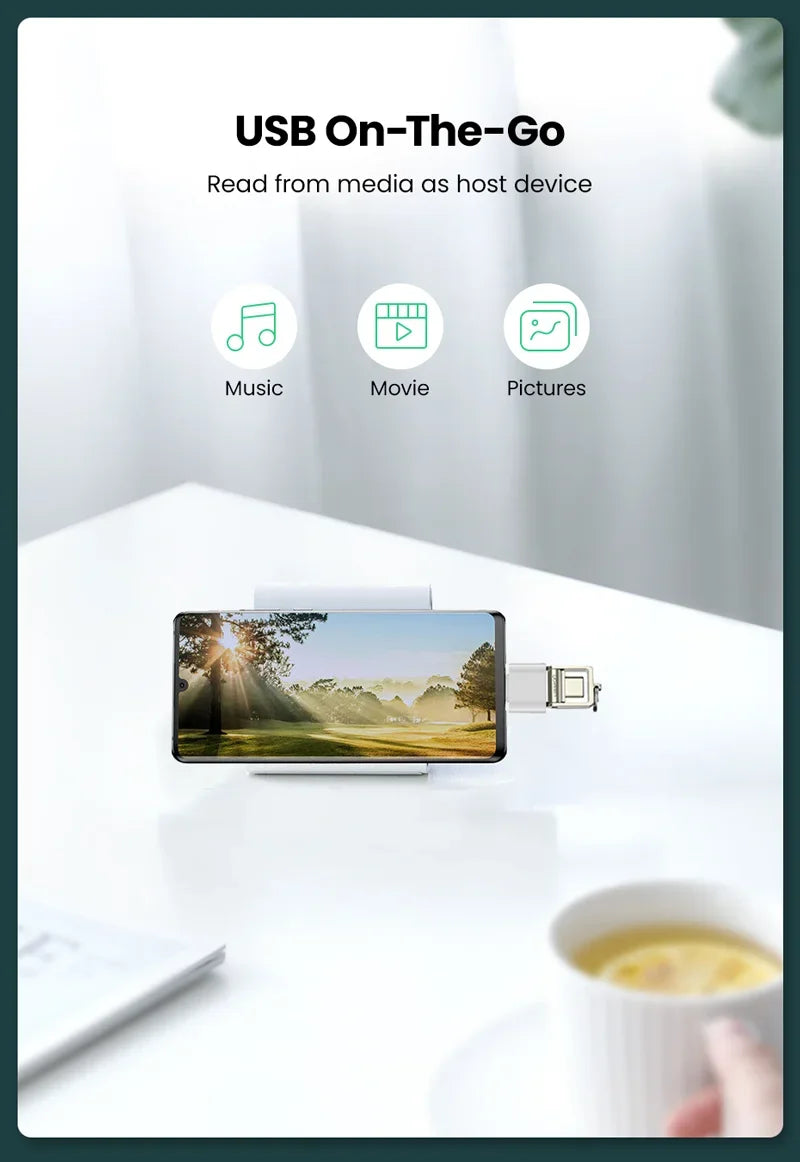 Type C to USB Adapter 3.0 USB-C 3.1 Male OTG A Female Data Connector For MacBook Pro iPad Mini 6/Pro MacBook Air Type C Devices