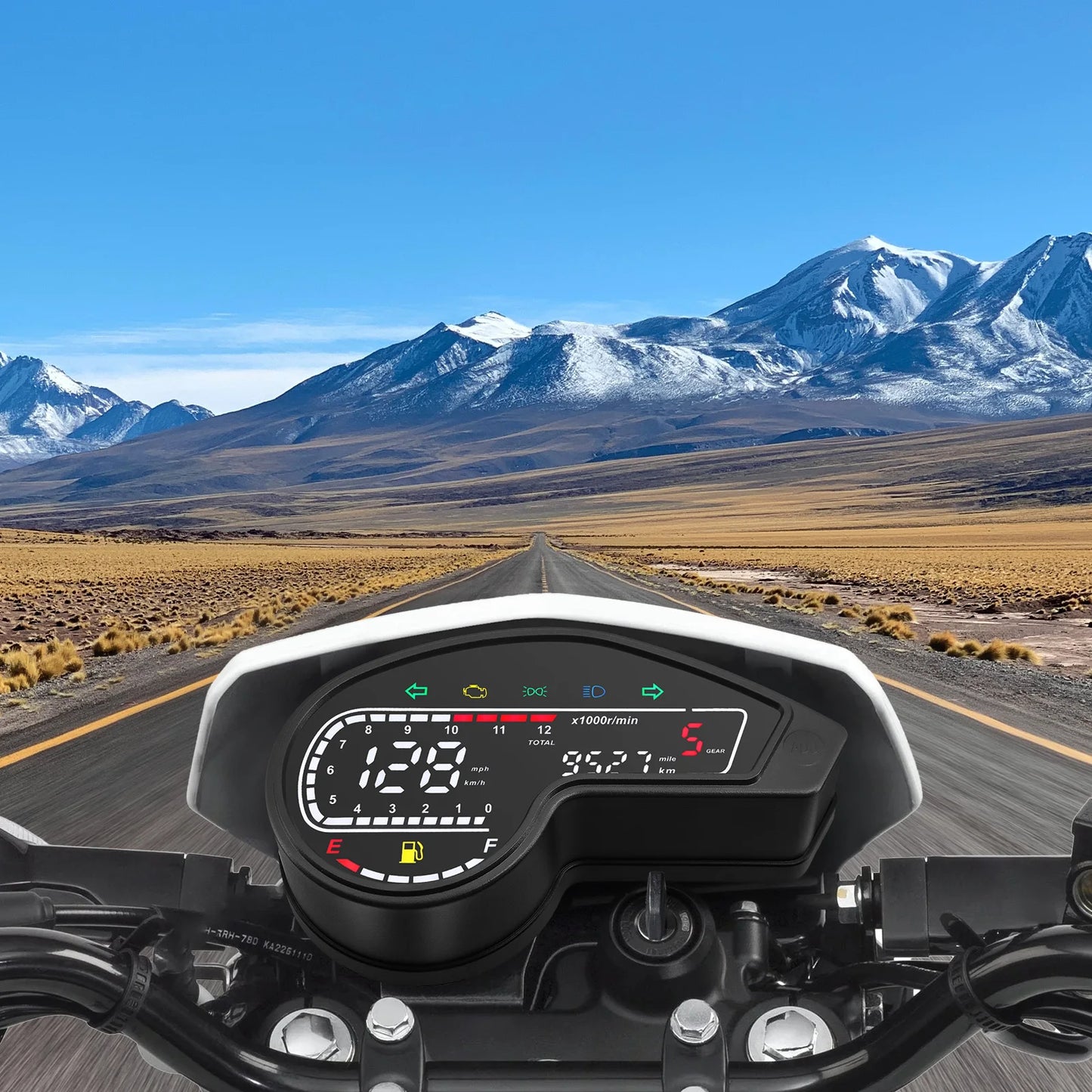 12V Motorcycle Speedometer Multifunctional LED Digital Speed Gauge Waterproof Odometer for Honda NXR150 NXR125 Bros 2003-2014