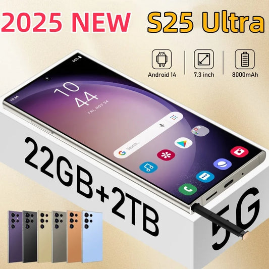 HOT 2025 new S25 Ultra original intelligent 5G dual card dual standby Android 14 system global version phones 8000mAh battery