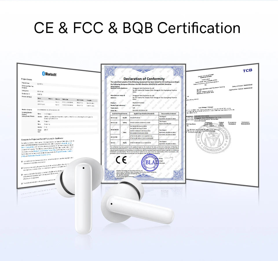 QCY T13 ANC Wireless Earphones Bluetooth 5.3 Active Noise Cancellation Headphones -28dB Fast Charge Earbuds Sports Headset