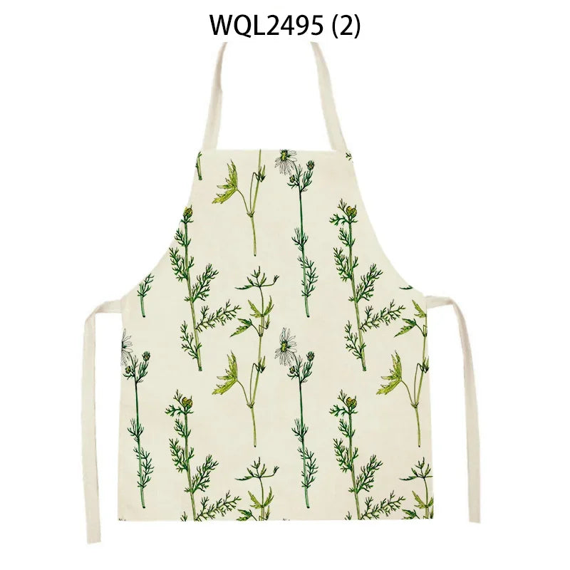 Plant Apron Kids Apron Kitchen Household Item Aprons Adult Hair Pinafore Custom Logo Kitchen Supplie Tablier Aprons 55-68cm