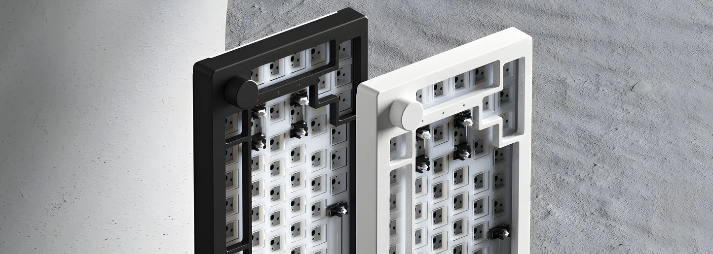 Akko 5075S VIA Barebone Keyboards Custom Hot-Swappable Mechanical Keyboard DIY Kit Gasket Mount with Knob RGB Backlit Hotswap