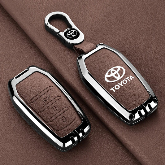Car Remote Key Case Cover For Toyota CHR Hilux Fortuner Land Cruiser 200 Camry Corolla Crown RAV4 Highland Keychain Accessories