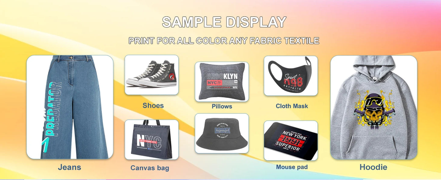 A3 DTF Transfer Printer A3+ XP600 DTF Printer T Shirt Printing Machine A3 With Powder shaking machine for Clothes Hoodies Jeans