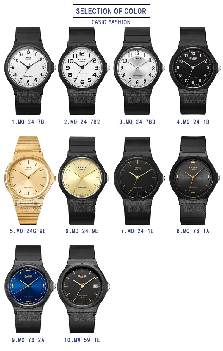 Casio Watch Classic Stylish Simplicity Design Digital Display Quartz Movement Water Resistant Men's And Women's MQ-24-7B/7B2