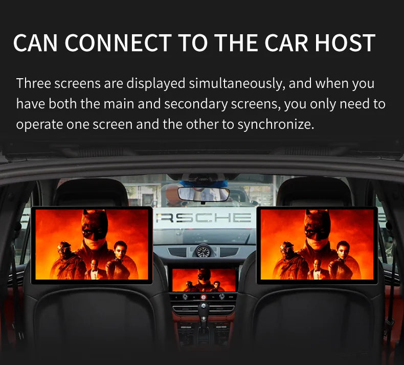 13" Headrest Monitor Android 12 Car Display IPS  2K HD For Car Rear Seat Tablet Touch Screen Video Music TV Player HDMI Input