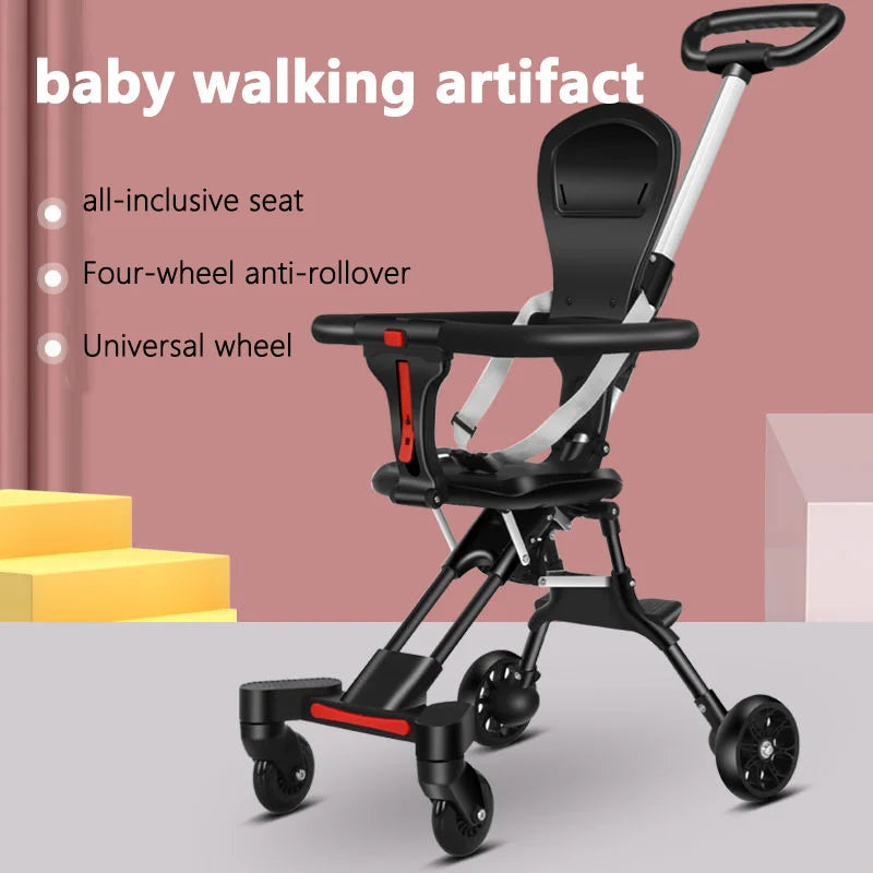 IMBABY Baby Stroller Portable Stroller Lightweight Stroller Travel Trolley for Babies Folding Four-Wheel Baby Cart Two-Way Seats