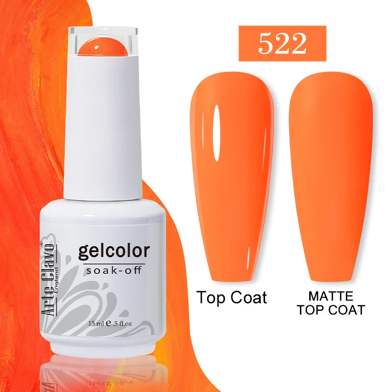 Arte Clavo 15ml Gel Polish Hybrid Varnishes 179 Colors Nails Art For Manicure Soak Off UV Need Top Base Primer Gel Nail Polish