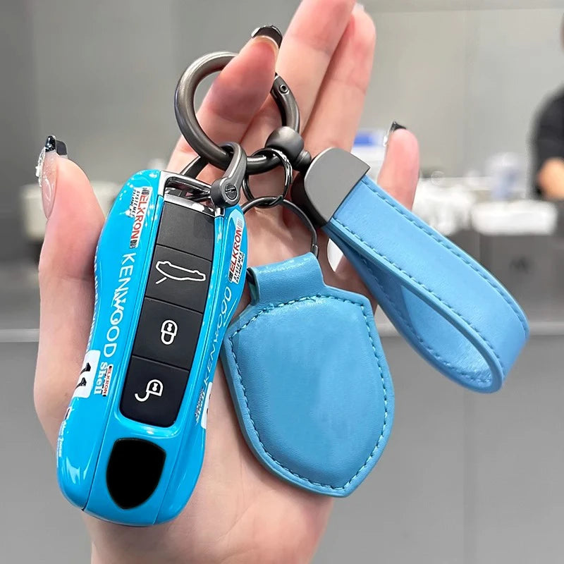 For Porsche Cayenne 718 MACAN Panamera 911 Macan Boxster Cayman Remote Multiple Painting Car Key Case Replace Cover Accessories