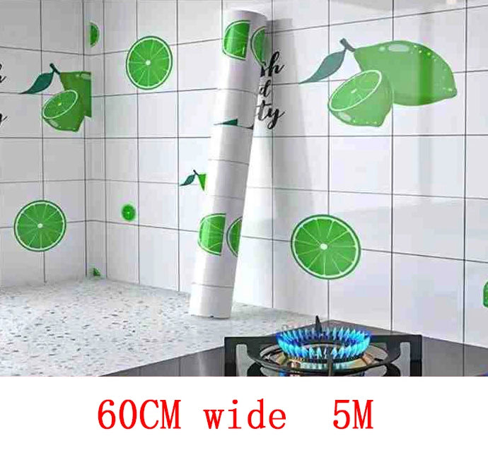 Kitchen Oil Resistant Stickers Waterproof Self-adhesive Wallpaper Stove Countertop Protective Pad Cabinet Countertop Marble Film