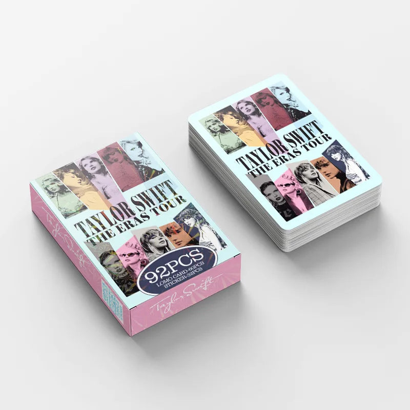 60+32Pcs/Set Taylor Photo Card European American Star Album Small Card Double-sided LOMO Card Fan Collection Card Book