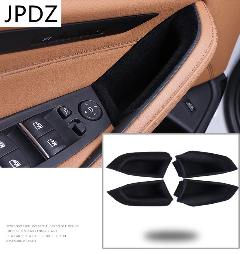 Flocking Car Front Door Armrest Storage Box Holders For BMW 5 Series G30 530I 2018-2020 Replacement Stowing Tidying Storage Boxe