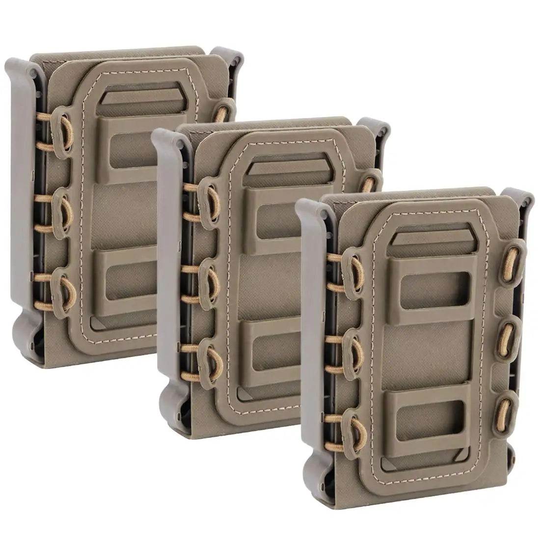 3Pcs Tactical Fast Mag TPR Flexible Molle Magazine Pouch Carrier for Ar15 M4 5.56/7.62 Mag Pouch Rifle Pistol Magazine Holder