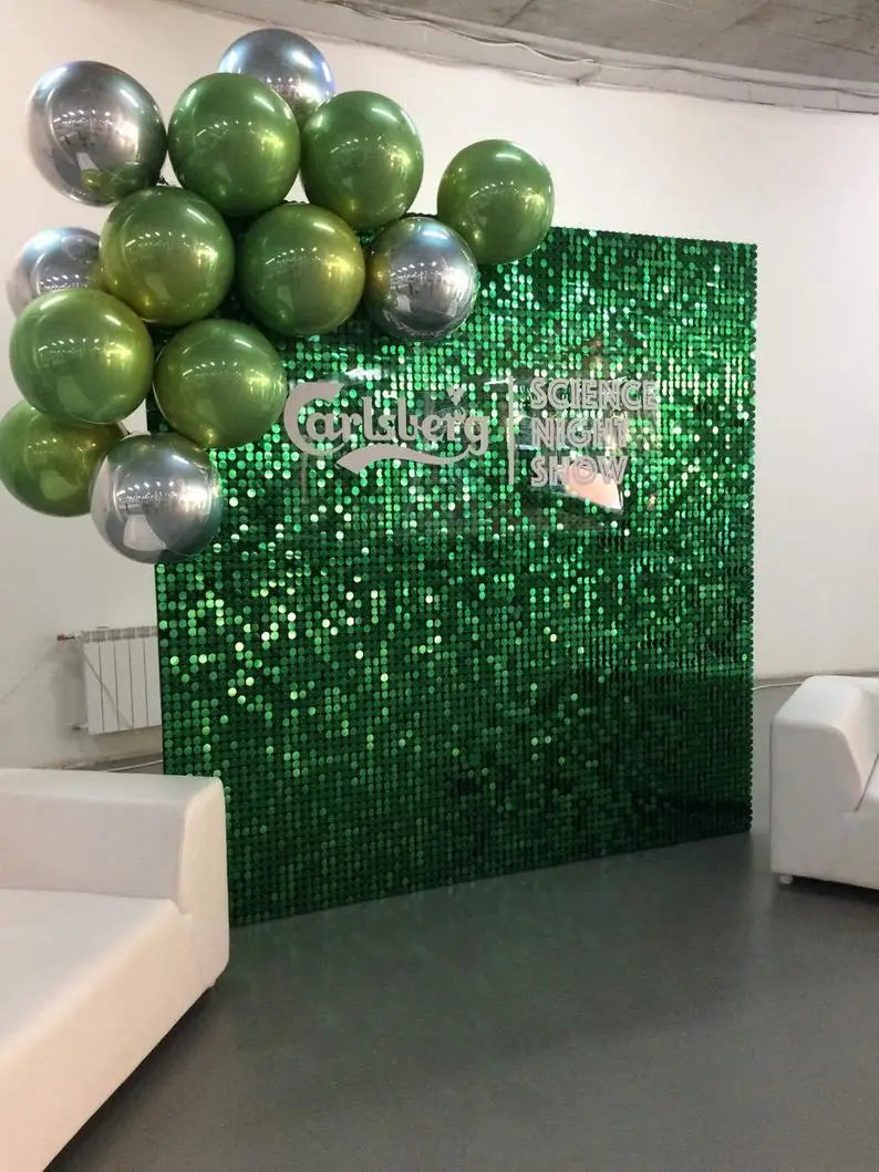 1000pc Shimmer Sequin Party Backdrop Curtain Metallic Foil Fringe Birthday Wedding Wall Decoration Photo Zone Booth Glitter Gold