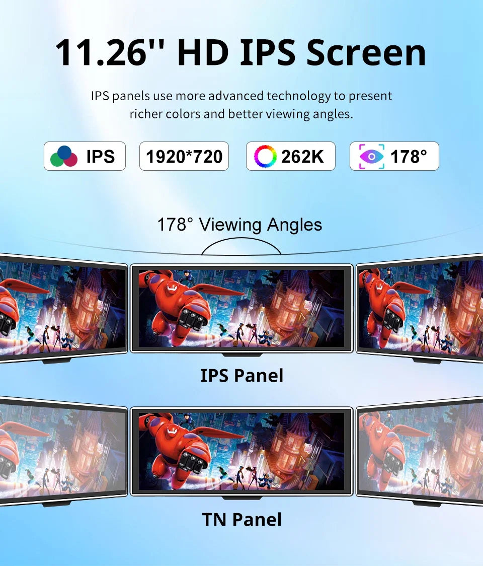 Acodo 11.26 Inch IPS Carplay Android Auto 2in1 Car Radio Multimedia WIFI Video Player  compatible with Apple and Android devices