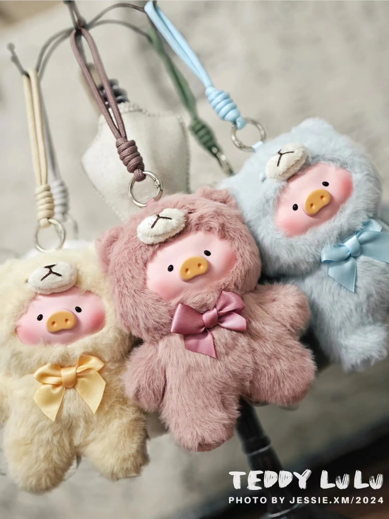 Toyzero  teddy Canned Pig Lulu Pig Blind Box Retro Teddy Toy Vinyl Plush Doll Pendant Doll School bag pendant Festival gifts