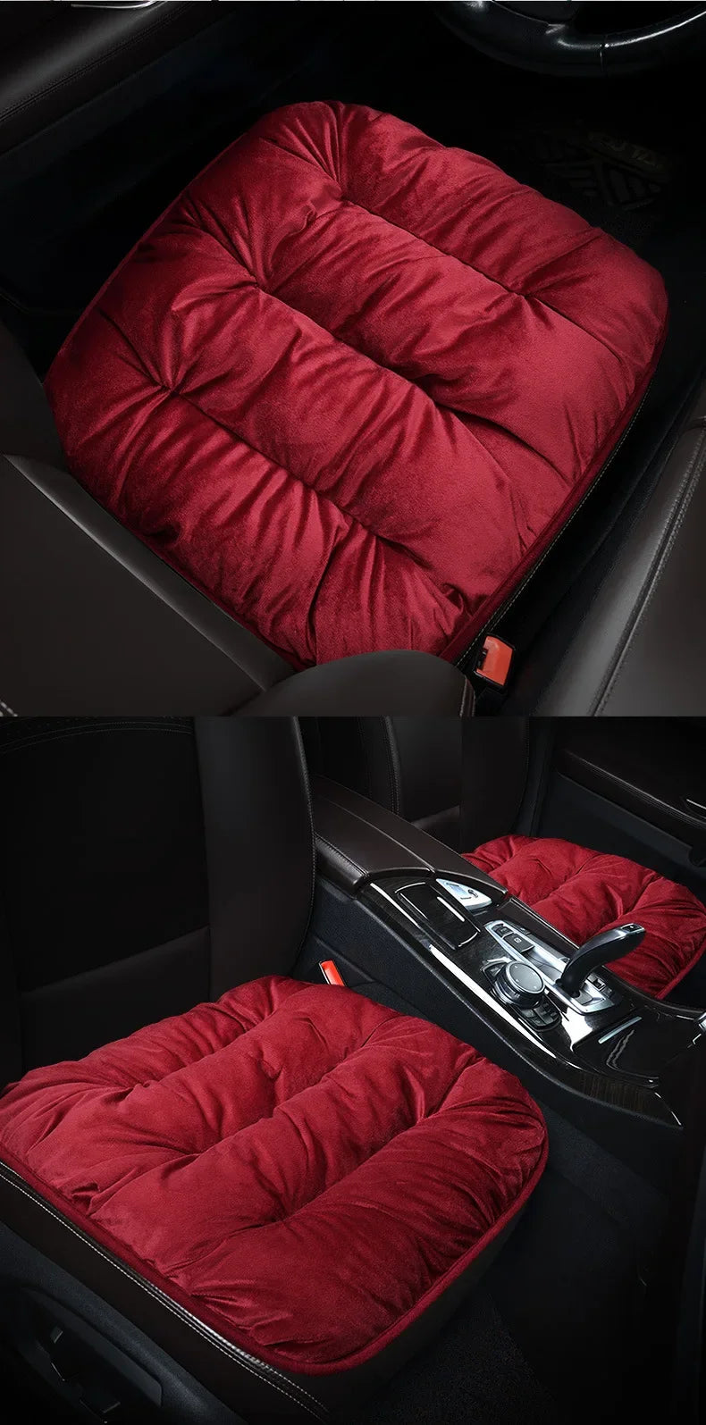 Winter Car Seat Cover with Back Pad Warm Slip-resistant Car Seat Cushion Chair Protector Universal for Suv Pick-Up Truck Sedan