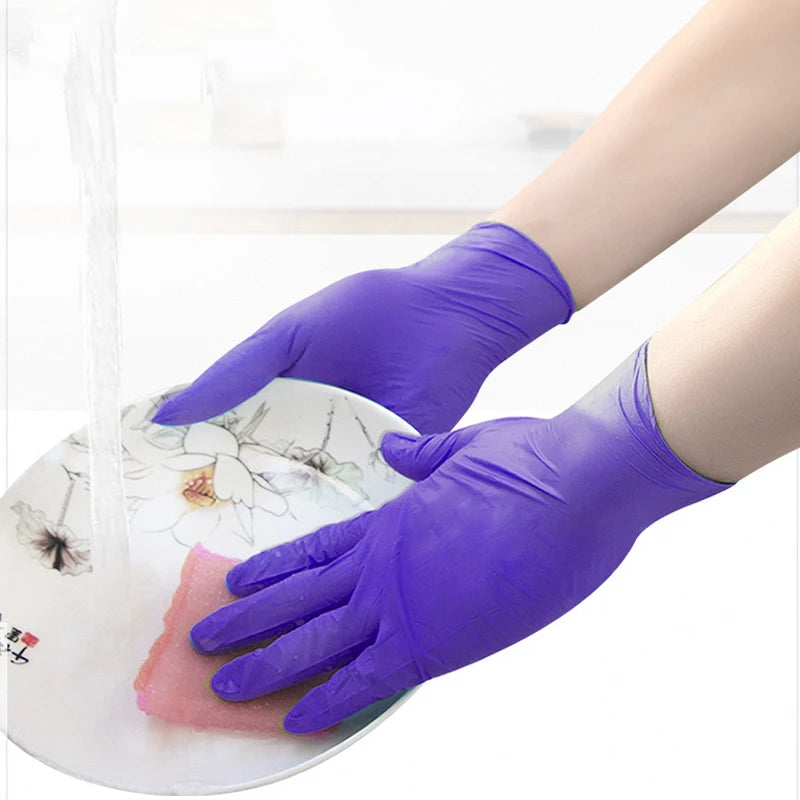 20/50/100/200/4001000pcs disposable purple nitrile gloves, suitable for car kitchens, gardening, and home cooking
