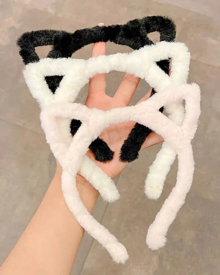 Plush Cat Ear Lolita Headbands Girls Cartoon Furry Hair Bands Hoop Women Cosplay Costume Party Headwear Korean Hair Accessories