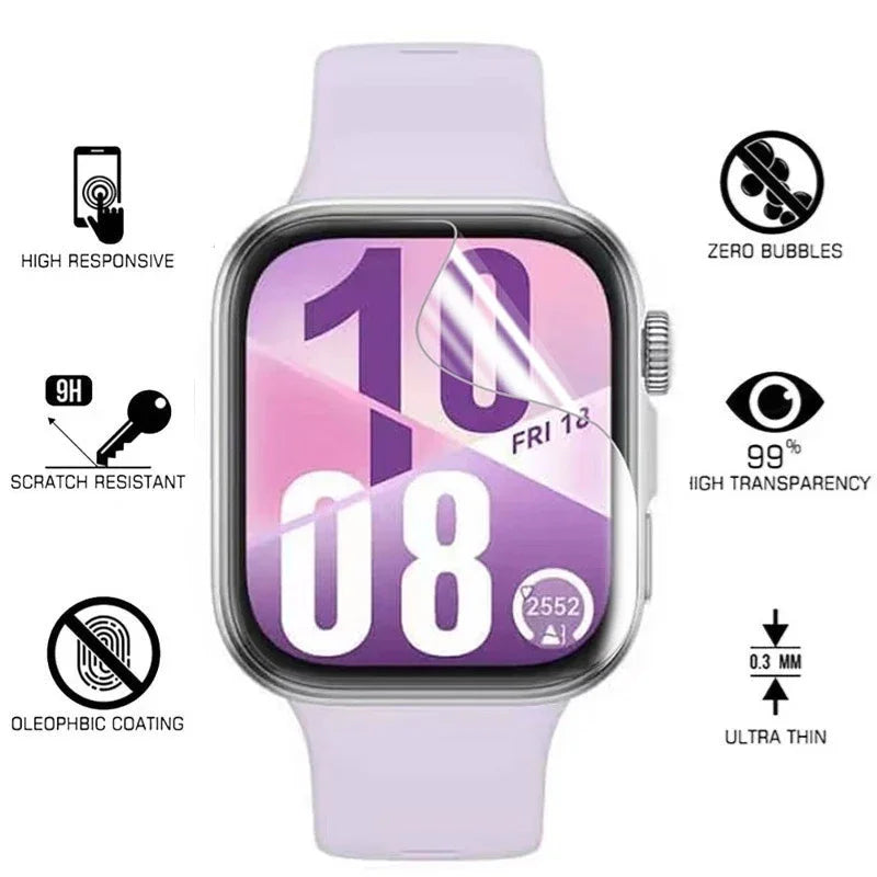 5 PCS Screen Protector For Huawei Watch Fit 4 Fit4 Pro Anti-scratch Clear TPU Hydrogel Film for Huawei Fit4 3 2 Accessories