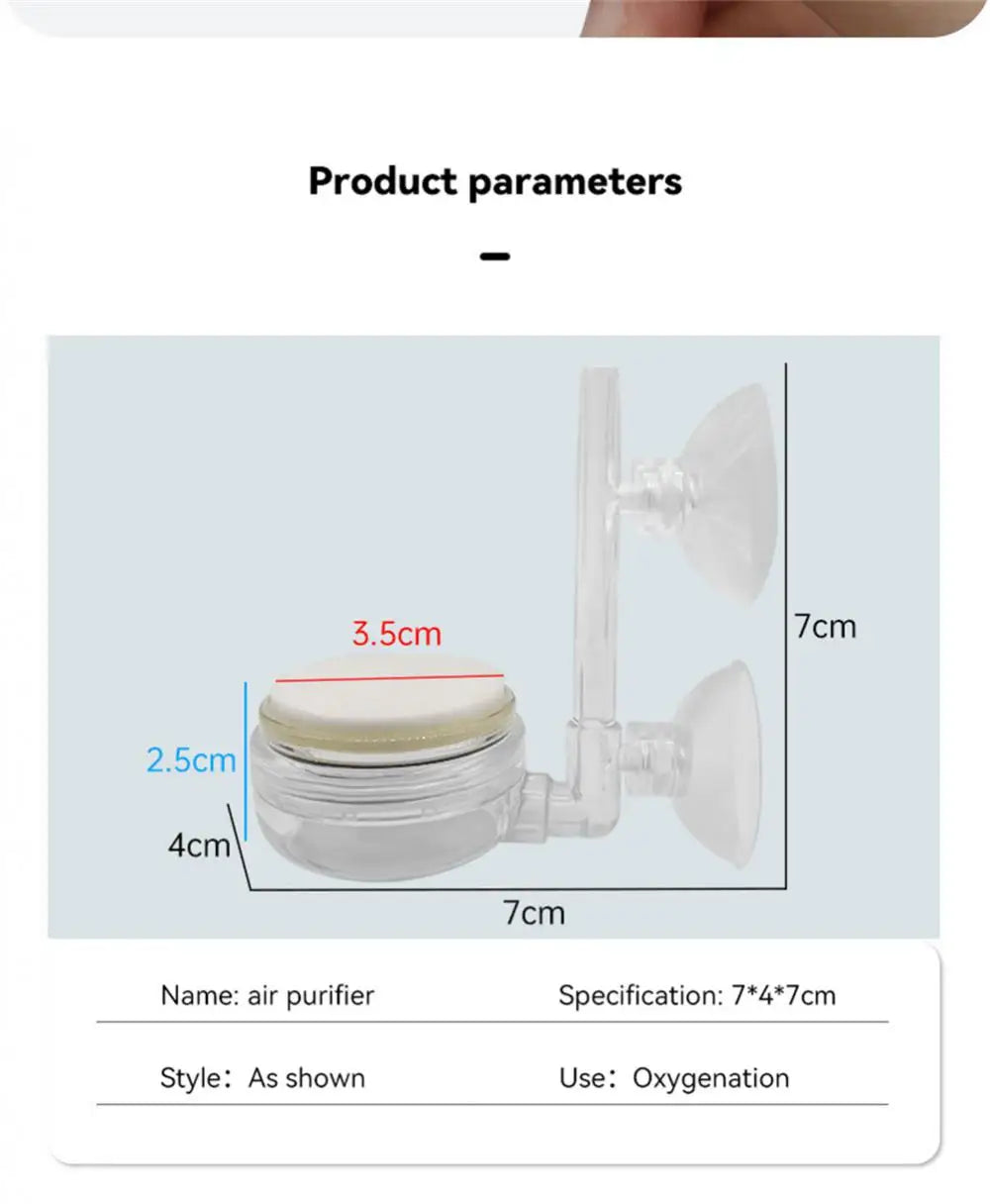 1PCS Fish Tank Air Atomizer Oxygen Pump Mute Air Stone Bubble Stone Kit Aquarium For Fish Tank Aerator Hydroponic Aquarium