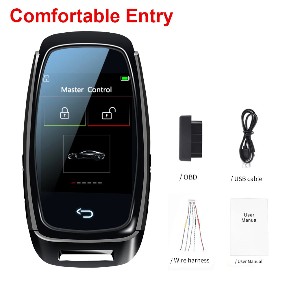 CF920 Modified Universal Remote Display Smart LCD Key Comfortable Entry Auto Lock Keyless Go For Audi/BMW/Ford/Mazda/Toyota/KIA